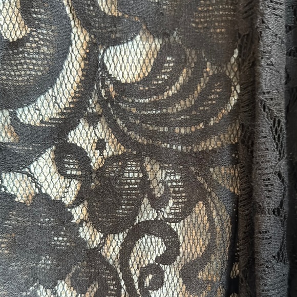 Black NWOT Lace Fringe Jacket - Picture 4 of 6